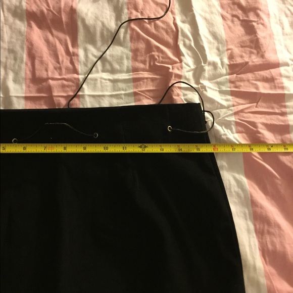 Pencil skirt fringe suede like black skirt - Picture 8 of 9